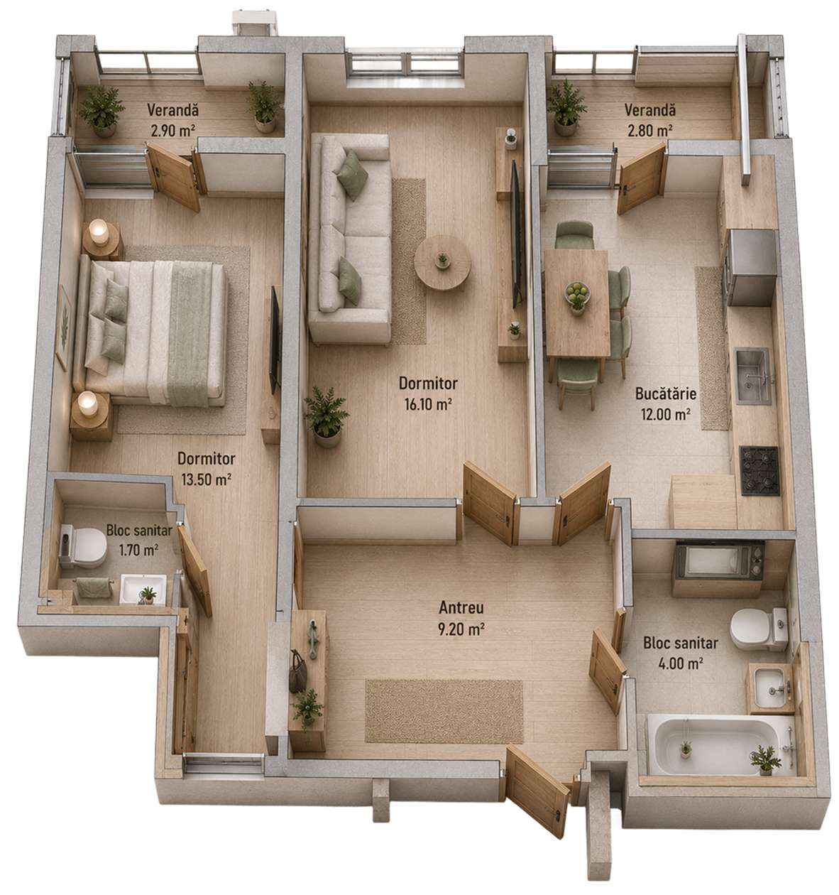 Plan apartament Vedacon